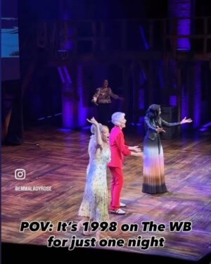 Renée Elise Goldsberry Instagram - This night was more than a reunion, it was a celebration of family and of hope. 

To see this cast that I have loved for so long reunite, to see them feel the love from fans, and to witness firsthand the power of community coming together to raise funds and help more people get screened for cancer was awesome.

Though James couldn’t be with us in person, his beautiful family was there singing for him, his presence was felt in spirit and in the mission we all rallied behind.

Check in with your loved ones, get yourself checked, and donate to fight cancer.