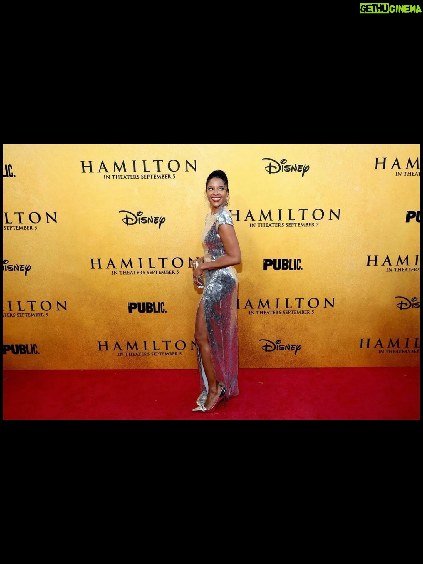 Renée Elise Goldsberry - 24.1K Likes - 1. Gifted with this silver sequins gown. Ready to shine in @sergiohudson!

2. Giving my best over the shoulder to show off the slit in this dress. “Who, me?!”

3. My husband and my daughter! By my side.

4. My sisters! Yes, we coordinated beforehand. Silver and gold!

5. Called Lin to find out what he was wearing too! Coordination! 😉🥰

6. Sydney and I didn’t have to coordinate! Both showed up shining. Great minds! (Thx for the vid @maclovic)

7. Almost all of us…So happy together!

8. My niece @KaylaGoldsberry! Best date ever!

9. Red carpet candid!

10. Me and Kimani! Her love lifts our family. 

11. Ant and Eph!

12. My heart exploded when I saw my G5E sister! @BusyPhilipps

13. @oaksmash! Congratulations!

14. My baby girl

15. Ron Chernow. It all started with your book.

16-19. After the party is the after party! Thx for hosting Ant! 

20. FaceTime with Groff on the way home. Everyone was there in spirit!