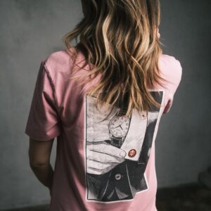 Riley Voelkel Instagram - comic of a gentleman tee.
tonight. 9pm est. the gates open. 
members only. 🚪
follow @lovecovenco and dm “password” to enter. experience the full collection at lovecoven.com

photos by @mike.c.robertson