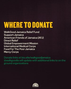 Sheryl Lee Ralph Instagram - It’s all hands on deck. Here is how you can help the people of Jamaica. 

Recorded as the strongest ever storm to hit the Caribbean, Hurricane Melissa has made landfall in Jamaica - it will be bringing catastrophic damage to its communities and we must act together. 

Slide 3: Immediate actions to take 
Slide 4: Where to Donate to make maximum impact 
Slide 5: Resources to share widely 

GO TO bio.site/walkgoodjamaica or @walkgoodla link in bio for all resource and donate links compiled so far. Please comment with additional resources and reputable orgs to add. 

This isn’t just a natural disaster, this is also an example of a climate justice issue. Climate change only deepens inequity and it’s critical that we act to invest in our future, not destroy it. 

The most immediate way you can support is to donate. Cash flow will be the most efficient way to support communities, as access to land will become challenging in the days to follow. Post-storm recovery efforts will take sustained effort from all of us. 

If you didn’t know, WalkGood is a Jamaican phrase meaning to take care and wish another well in their journey. If you know someone in Jamaica make sure to tell them to WalkGood. 

#hurricanemelissa #hurricanemelissajamaica #jamaica #disasterrelief #community