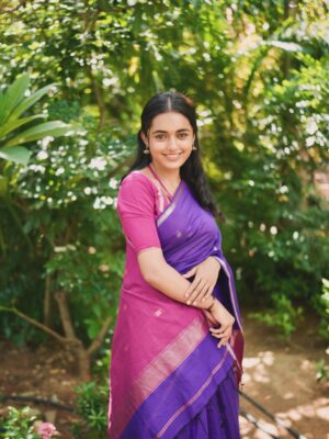 Smeha Manimegalai Instagram - Saree @paavaihandlooms 💜

#smeha