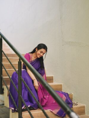 Smeha Manimegalai Instagram - Saree @paavaihandlooms 💜

#smeha