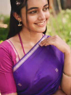 Smeha Manimegalai Instagram - Saree @paavaihandlooms 💜

#smeha
