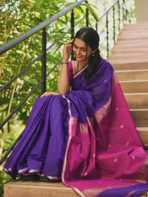 Smeha Manimegalai Instagram - Saree @paavaihandlooms 💜

#smeha