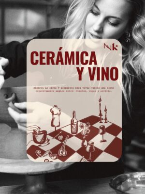 Tere Kuster Instagram - ✨Cerámica & Vino 🍷 
Una noche para crear, brindar y disfrutar✨

Sumérgete en una velada donde el arte, el placer de compartir y la magia de transformar una idea en algo tangible se encuentran. Una experiencia única que nace de la intención y la pasión de Nicoletta y Tere, noche que quedará en tus manos y en tu memoria.

Sumérgete en el momento presente mediante el proceso de creación libre.
Vas a crear tu pieza desde cero con una técnica  de construcción manual ( 100% libre) para luego decorarla a tu gusto. 
 
*QUE INCLUYE?*
* Arcilla 
* Engobes (colores)
* Todas las Herramientas para crear ( estecas, sellos, pinceles)
* Todos los materiales necesarios para crear una pieza hermosa hecha por vos misma.
* Copita de vino, gaseosa o café 
* Un rico picoteo para compartir

*CUANDO?*
📅 Viernes 29 de agosto – 20:00 h - 22:30 hs.
*DONDE?*
📍  Tienda Nicoletta valentina 

🌻 No necesitas experiencia previa 

Reserva la fecha y prepárate para vivir juntos una noche creativamente mágica, entre copas y arcilla. 🍷🎨
