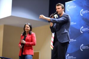 Tulsi Gabbard Instagram - Charlie Kirk was truly one of a kind. A kind, loving, and courageous soul who lived what he preached. His view that our political, social, and spiritual differences should be debated freely and respectfully was something he put into practice every day — a living embodiment of the vision our founders had for our country. 

The person who shot Charlie Kirk sought to silence him, using violence to take away his freedom of speech by ending his life and to terrorize those who think like Charlie into silence. This evil act is the very definition of terrorism: an unlawful use of violence and intimidation in the pursuit of political or “religious” aims. 
Today, on the anniversary of 9/11, we recognize that whether it’s Islamists like al-Qaeda, or the fanatics who try to stop Charlie Kirk and others from speaking the truth by banning them from campuses and ultimately by assassination, the one thing they have in common is that they are so afraid that their arguments, views, and policies will not stand when challenged in free and open debate, that they resort to violence —  not only to silence the people they want to shut up but to terrorize everyone else into silence. 

Charlie Kirk stood up to such fanatics who hate freedom and want to silence any who dare to challenge the so-called “liberal” establishment. This assassin killed him to prevent his voice from being heard, prevent him from inspiring others, as he did every day, and to terrorize and intimidate the American people into silence.

I was sickened, but not surprised, when I saw the propaganda media like MSNBC react by encouraging and justifying this evil. Within minutes of the shooting, they said, Charlie “brought it upon himself.” They said the very same thing about President Donald Trump after both assassination attempts on his life. And the Islamists who attacked us on 9/11 also make the same argument—i.e. that ‘the American people deserved the attack.’ What they’re really telling us is: shut up, be quiet, or face the consequences... (Continued in comments)