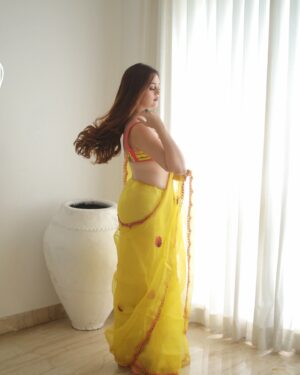 Vaishnavi Prakash Instagram - This saree is love 💛