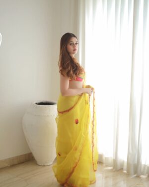 Vaishnavi Prakash Instagram - This saree is love 💛
