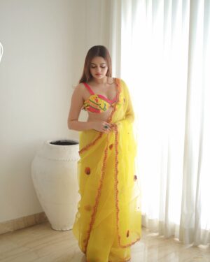 Vaishnavi Prakash Instagram - This saree is love 💛
