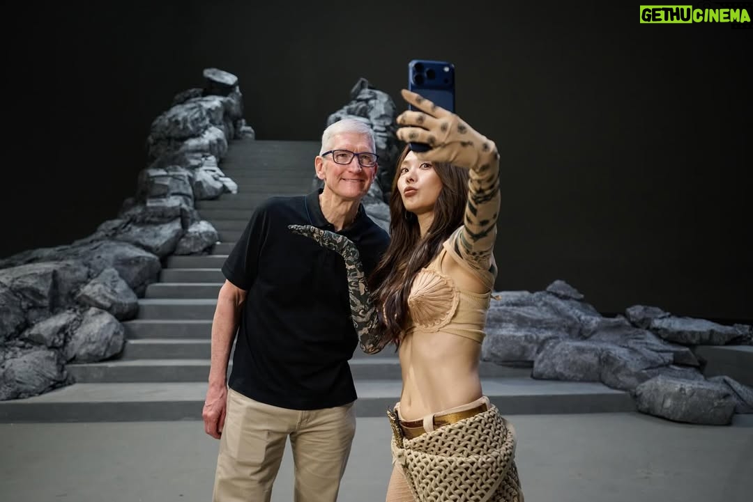 Wang Feifei - 13.3K Likes - It was a day full of surprises and excitement to be visited by Mr. Tim Cook! We have been preparing this MV filming with iPhone for a long time, and completing it is a major milestone. Thank you to everyone for your support and hard work together～ I am so excited to share the finished MV with you soon! ❤️‍🔥