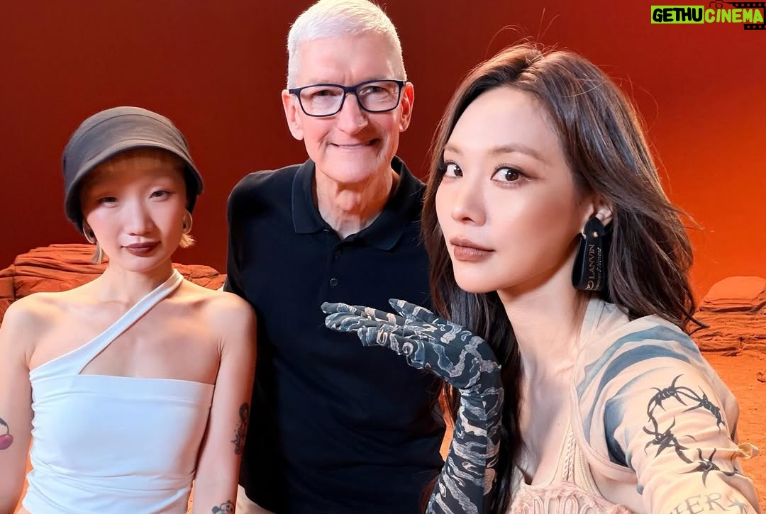 Wang Feifei - 13.3K Likes - It was a day full of surprises and excitement to be visited by Mr. Tim Cook! We have been preparing this MV filming with iPhone for a long time, and completing it is a major milestone. Thank you to everyone for your support and hard work together～ I am so excited to share the finished MV with you soon! ❤️‍🔥