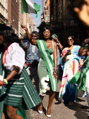 Wendy Osefo Instagram - Thank you to @oan_nyc for having me as the Grand Marshall of The Nigerian Independence Day Parade! Thank you for the honor and thank you for also presenting me with the Leadership and Impact award. Forever grateful to the country that birth me and the culture that raised me 🇳🇬🇳🇬🇳🇬🇳🇬

📸: @sonejr
