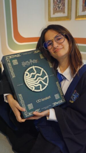 Yashaswini Dayama Instagram - Forever a proud Ravenclaw, but this Lenskart X Harry Potter Collector’s Edition has my inner Slytherin plotting ways to grab it first 🫣💚 Only 600 boxes out there live now on @lenskart’s website. Go claim your magic!
#ad