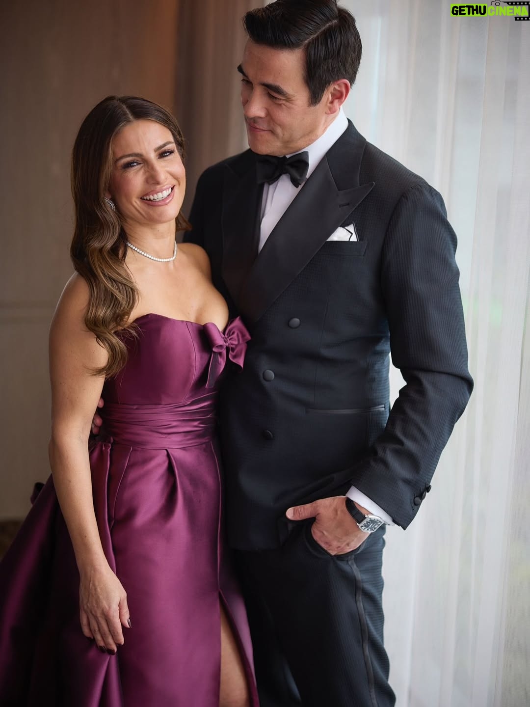Ada Nicodemou - 41.5K Likes - Ready for another beautiful Logies with @__jamesstewart__ 🩵 

Wearing a custom-made @velani gown 👗
💎 @chopard Diamond earrings, bracelet & ring
✨ @newbottega clutch 
👠 @aminamuaddiofficial pumps 

Jimmy is wearing a custom-made @thdr tuxedo & shirt accompanied by an incredible @chopard watch and cufflinks 💎

💄 HMU & grooming by @rosesaffioti
🌟 Both styled by @donnygalella
📸 Photos by @jeremygreive

#TVWeekLogies