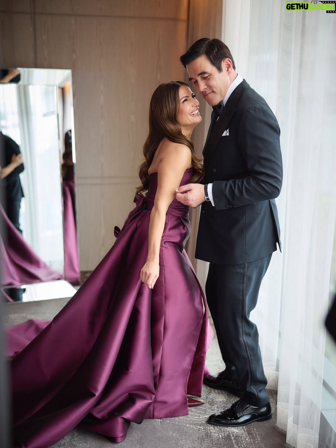 Ada Nicodemou - 41.5K Likes - Ready for another beautiful Logies with @__jamesstewart__ 🩵 

Wearing a custom-made @velani gown 👗
💎 @chopard Diamond earrings, bracelet & ring
✨ @newbottega clutch 
👠 @aminamuaddiofficial pumps 

Jimmy is wearing a custom-made @thdr tuxedo & shirt accompanied by an incredible @chopard watch and cufflinks 💎

💄 HMU & grooming by @rosesaffioti
🌟 Both styled by @donnygalella
📸 Photos by @jeremygreive

#TVWeekLogies