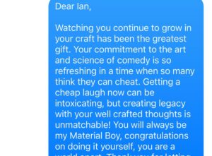 Aida Rodríguez Instagram - A lot of people out there working hard to bastardize the art of comedy for money and fame, but there are still some highly skilled, talented people who respect the beautiful craft of stand up. I happen to be connected to one of them in a very special way. I’ve had the honor and pleasure of directing two @ianlaralive specials, and the latest MATERIAL BOY, dropped yesterday. Ian, literally put his money where his mouth is and produced his own special. We assembled a crew of the best of them and brought his vision to life. He showed up with material and professionalism and love for this thing we call stand up. In this moment of collective trauma we all need some joy to heal, here it is. Materials Boy is funny, thoughtful , provocative, problematic, confrontational and everything that comedy is supposed to be. 

Watch it, like it, share it, comment, talk about it. It’s available right now on YouTube. 

Ian es de lo nuestro, de lo mío. I expect our community to show up and show out! 

Big thanks to Jay, Frank, Cris, Cipha and everyone who showed up for Ian and his material!!!!