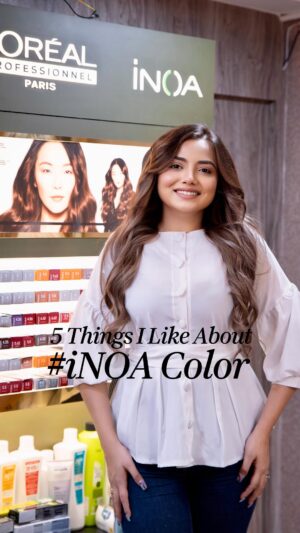 Aisha Mahdi Instagram - ✨// Now you know why I chose #iNOA color by @lorealpro
Experience iNOA Color which is ammonia free that gives high shine & high impact
Gives you amazing results and a luxurious salon experience
Book your appointment at the nearest L'Oréal Professionnel partner salons now!

#AD @LorealPro  @lorealpro_education_india
#LorealProfIndia #iNOA
@luxesalon_bysara @sarika_bhaju
#luxeSalonbysara #haircraftbysarikabhaju

🎥 - @rohit_think