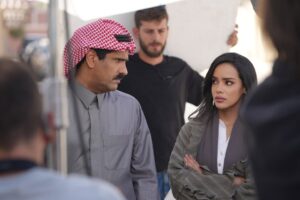 Alaa Shakir Instagram - كواليس #مسلسل_المرسى #المرسى مع استاذي النجم #عبدالمحسن_النمر  و #الاء_شاكر  #نايف_خلف ومخرجنا الفنان (فكرت)