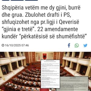 Albana Osmani Instagram - 🇦🇱 Mirëmëngjesi, sot për FAMILJEN SHQIPTARE! ❤️

📜 Shqipëria mbetet tokë me dy gjini : burrë dhe grua.
Projektligji i Qeverisë, nën drejtimin e Kryeministrit Rama, u rikthye me 22 amendamente kundër “përkatësisë së shumëfishtë”, duke riafirmuar vlerat e kombit tonë dhe ligjësinë hyjnore të krijimit.

Ne jemi ashtu siç na ka bërë Zoti, siç e kanë ruajtur brez pas brezi nënat dhe baballarët tanë ,me familje të shëndetshme, me dashuri, me rrënjë, me taban. Ky është triumfi i së vërtetës, i shpirtit shqiptar dhe i një populli që nuk lejon mjegull në zemrën e brezave të rinj.

🙏 Mirënjohje Zotit të gjallë e te gjithëpushtetshëm ,
dhe çdo shqiptari e shqiptareje që e do FAMILJEN dhe KOMBIN me shpirt.

Fjalët Nënë dhe Babë janë fjalët më të mëdha, më të shenjta, më hyjnore që mbajnë gjallë kombin tonë ndër shekuj. Mirënjohje përgjithmonë ndaj çdo Babe Hero , dhe çdo Nëne Shqiptare Burrneshë , qe sakrifikon tërë jetën për familjen. 

Faleminderit çdo zemre që qëndroi në lutje.
Faleminderit çdo besimi fetar, çdo shpirt të ndershëm që u ngrit në frymë kundër planeve të errësirës.
Faleminderit çdo personi publik që me zërin dhe influencën e tij zgjodhi dritën, jo frikën.

Sot është ditë krenarie kombëtare, besimi dhe shprese.
Zoti e bekoftë FAMILJEN SHQIPTARE, dhe Zoti e bekoftë SHQIPËRINË ❤️ ! 

⸻•—————•—————-•————————-•———————•

Video ku mbaj tabelen me mesazhin per familjen , eshte publikuar ne kanalin tim ne YouTube ne 25 dhjetor 2024. Me titull “Mary did you know” .Duke dashur te percjell kete mesazh lidhur ketu me tekstin e kenges referuar Krishtlindjes, besimit ne Zot dhe ne ate qe ai ka krijuar si vazhdimesine e jetës FAMILJA , Nëna dhe Babai dhe Femijët. 

Video “We will rock you” - karaoke remake dhe me nje tekst te personalizuar me nje mesazh per rinine shqiptare ,  eshte publikuar ne fillim te sezonit te pare te Albana Osmani Show rreth nje vit me pare . Na kanalin tim ne YouTube .