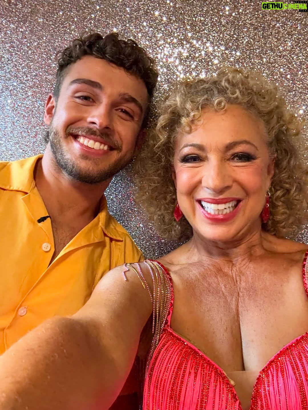 Alex Kingston - 45.2K Likes - Hello Sweeties… super excited and a bit nervous going into the launch! Hope you all have a fab time watching at home. Tag me in your partner reveal reactions and show off your glitz and glam! We’ll be donning all the sparkles tonight… 🪩💃✨#strictly