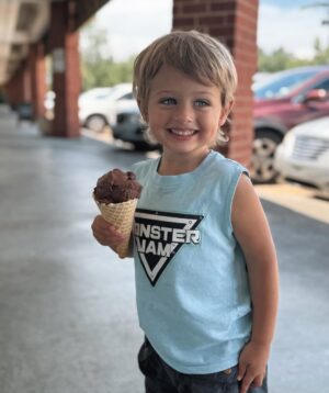Alexandria DeBerry Instagram - beaux diesel is 3️⃣! a whirlwind of chaos, fun, spunk that has rocked our world (in the best way) these past 3 years 🌪️
he blasts 90’s country at full volume, can name every type of truck on the road, is the sweetest big brother!
we feel so lucky to have a front row seat in watching him grow up (but please slow down just a little bit 🥹) mama, daddy mavvi blue love you BIG! 🩵