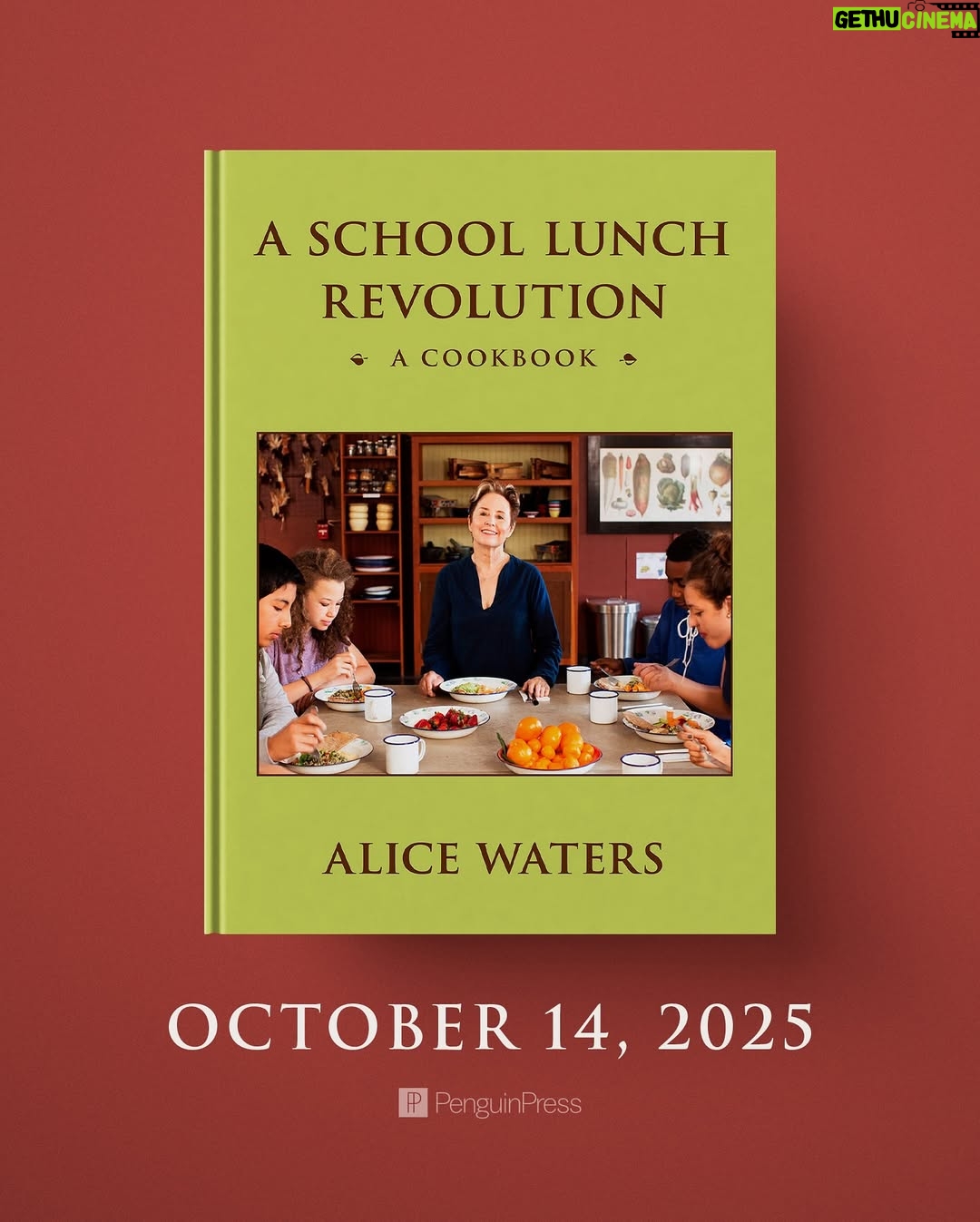 Alice Waters - 2.4K Likes - We’re proud to announce A SCHOOL LUNCH REVOLUTION by award-winning chef and food activist Alice Waters. This multigenerational cookbook champions an empowered relationship between students and organic food. It offers delicious recipes designed to nourish future generations from the inside out. Guided by Waters’s principles for organic meals—local and seasonal, affordable, diverse, simple yet delicious, and beautiful—these versatile recipes explore a rich array of textures and tastes inspired by international food traditions. From one of America’s most beloved chefs comes a revolutionary reinterpretation of the classic school lunch—crafted for a more sustainable future. On sale October 14.
