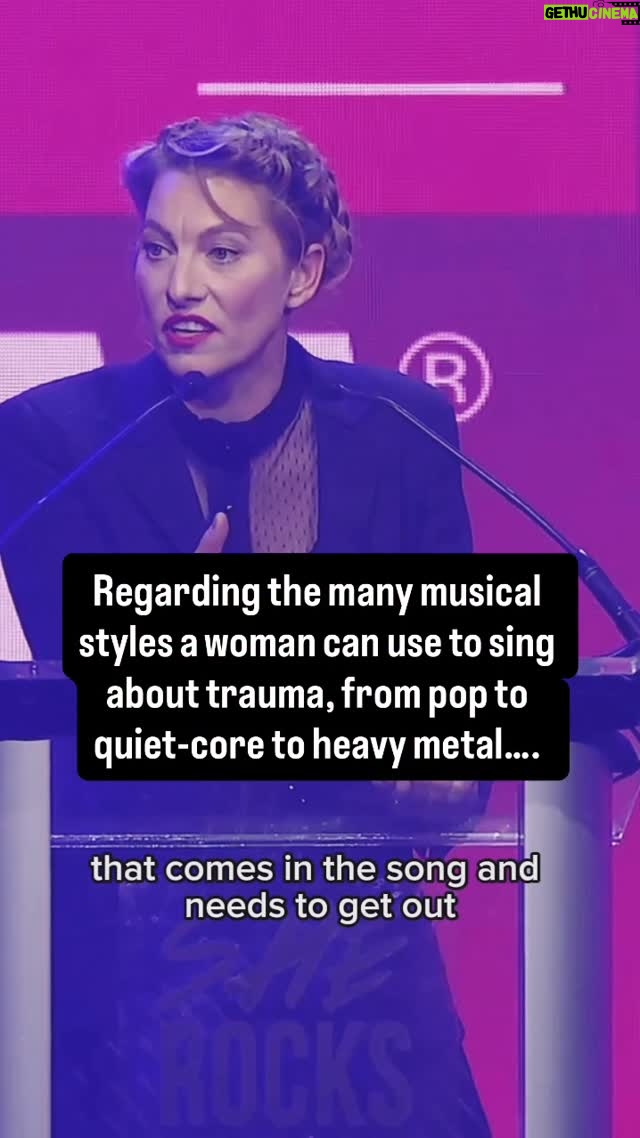 Amanda Palmer - 4.2K Likes - Some women whisper when they sing about trauma. Some scream. Some use autotune. I’ve been hearing a lot of people ragging on @LilyAllen’s use of autotune on “West End Girl”….

Listen. There’s Lily and there’s Nina Simone…there’s @taylorswift, there’s @thediamandagalas and @phoebebridgers and @yokoono and @alanis and @anidifranco and on and on…there’s as many ways to sing about trauma as there are women who endure it. 

Whether you like your heartbreak songs with heavy metal guitar drenched in distortion or delivered by ukulele; whether or not you like or dislike autotune isn’t the point. It’s her unique voice and it’s her vehicle out of hell. Listen. 

From my thoughts on “Women and Volume” / from my acceptance speech at the @sherocksawards as part of this year’s @thenammshow in LA. 

#amandapalmer #womeninrock #sherocksawards #namm #thedresdendolls #metoo #lilyallen #westendgirl #autotunewars #feminism