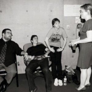 Amber Tamblyn Instagram - Andrea. Always and forever. 

Here are some of my favorite moments with you over the 20 years I was lucky to call you a friend. How smart the Earth was; to have made you and called you one of its own. How fortunate were we? To get to have you as long as we did. Rest well now, poet. You gave us so very much to love in this world. And Megan, you are deep in my heart today. 

1. Andrea Gibson wearing a shirt I designed back in 2018
2. Hoodied and huddled, backstage on tour together, 2015
3. Backstage with poets before a show, 2007
4. Every dance floor with you (and drag queens) was better.
5. You invented the art of the embrace. I’ll take that wisdom with me forever. 

#AndreaGibson