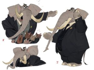 Ami Thompson Instagram - . 
1 - painted by @coryloftis and I 
2 - Some alternative designs to Mayor Winddancer
7 - Elderly Tortoise 
13 - Captain Hogbottom

#zootopia2