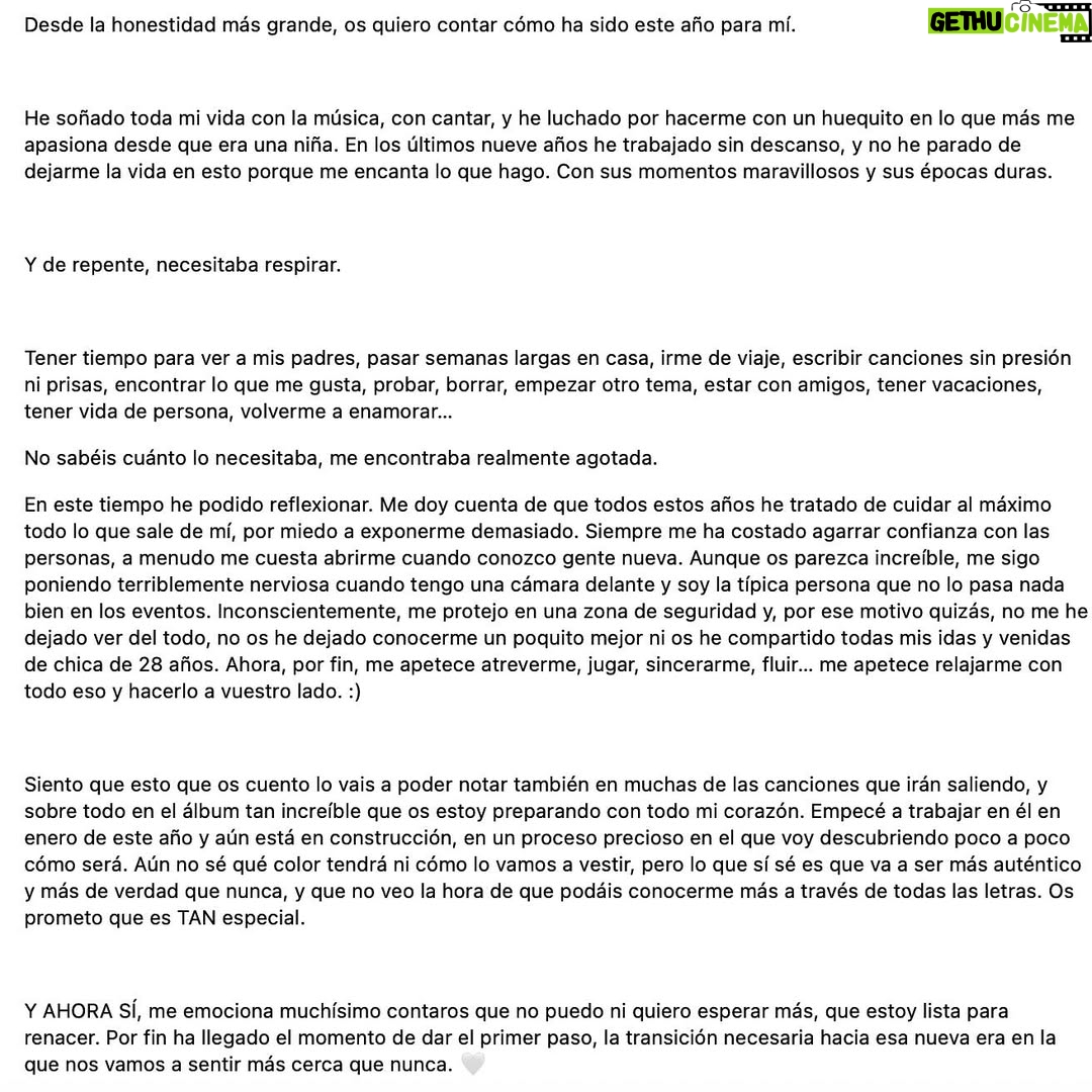 Ana Mena - 81.5K Likes - Quería sincerarme 🤍