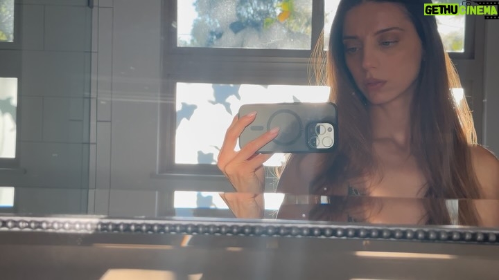 Angela Sarafyan - 6.8K Likes - It’s the sun’s rays through the trees that created this magical light I loved in this moment in time. ✨🤍

In the video, you can see how the sun plays, the light dancing…
