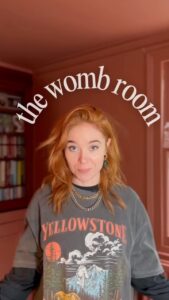 Angela Scanlon Instagram - If you need me, I’ll be in my WOMB ROOM for the foreseeable 💓 We had one of these on Your Home Made Perfect a few years back, cut to now and I’m nestling in there with pride! What do we think? Let me know what house update you’d like to see next! Where, what, talk to me….
