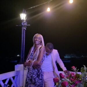 Angelica Ross Instagram - She said “YES!” 💍🌹🥂
Here’s to spending forever with you @angelicaross ❤️

#ctfmzanzibar