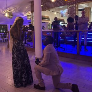 Angelica Ross Instagram - She said “YES!” 💍🌹🥂
Here’s to spending forever with you @angelicaross ❤️

#ctfmzanzibar