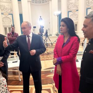 Anjana Om Kashyap Instagram - A big day, the biggest interview! Over 100 mins of interview and 30 mins of informal interaction with President of Russia, Vladimir Putin, was a great insight into the mind of one the most compelling and enigmatic leaders of the world. Just doesn’t get bigger than this!