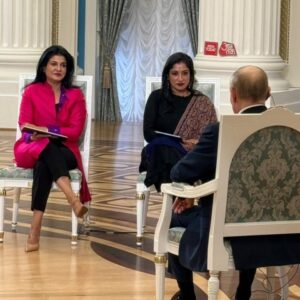 Anjana Om Kashyap Instagram - A big day, the biggest interview! Over 100 mins of interview and 30 mins of informal interaction with President of Russia, Vladimir Putin, was a great insight into the mind of one the most compelling and enigmatic leaders of the world. Just doesn’t get bigger than this!