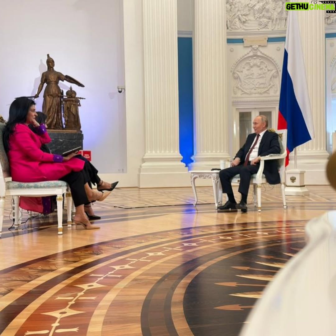 Anjana Om Kashyap - 329.1K Likes - A big day, the biggest interview! Over 100 mins of interview and 30 mins of informal interaction with President of Russia, Vladimir Putin, was a great insight into the mind of one the most compelling and enigmatic leaders of the world. Just doesn’t get bigger than this!