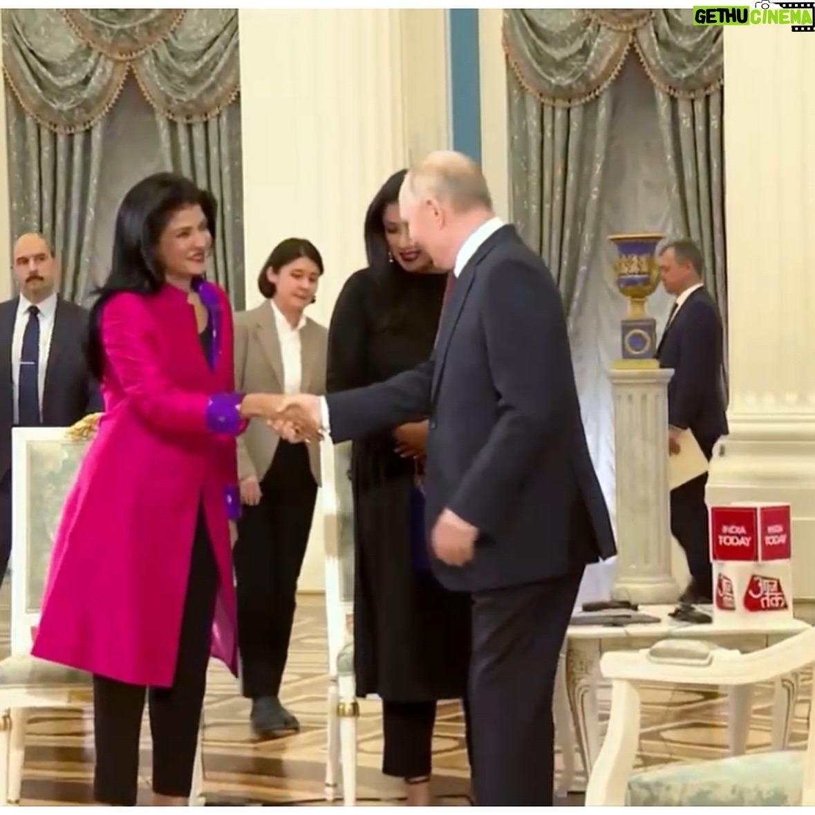 Anjana Om Kashyap - 329.1K Likes - A big day, the biggest interview! Over 100 mins of interview and 30 mins of informal interaction with President of Russia, Vladimir Putin, was a great insight into the mind of one the most compelling and enigmatic leaders of the world. Just doesn’t get bigger than this!