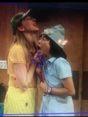 Anna Konkle Instagram - We had one take for Anna to pull the thong off of Maya manually. When I pulled, neither of us had any idea how stretchy and long the thong would get. And I died. In editing we had to cut around my hysterical breakdown because it was (and remains) one of the funniest moments of my life. Maya yelling “na you’re burning my asshole”, stayed. Love you mai ❤️