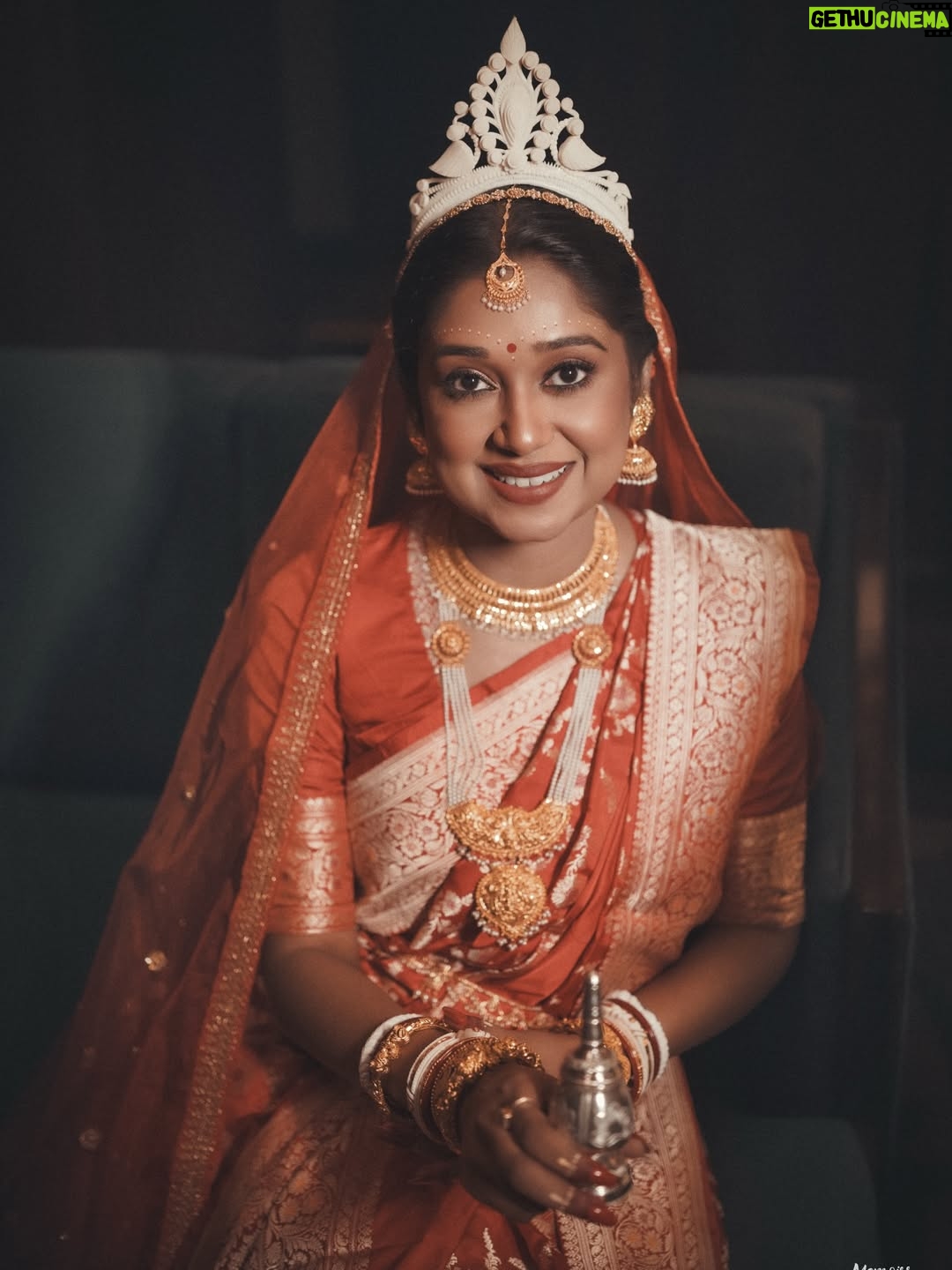 Antara Mitra - 54.1K Likes - — Bride … a whole saga of emotions .🦋 25:11:25 

Attire put together by- @roy_calcutta_official 
Make up - @meghna_make_up_artist 
Hair - @diwakarprasad861 
Click - @memoirsandcanvas