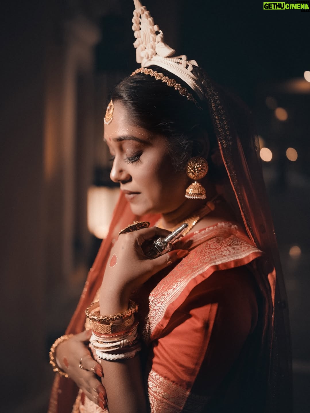 Antara Mitra - 54.1K Likes - — Bride … a whole saga of emotions .🦋 25:11:25 

Attire put together by- @roy_calcutta_official 
Make up - @meghna_make_up_artist 
Hair - @diwakarprasad861 
Click - @memoirsandcanvas