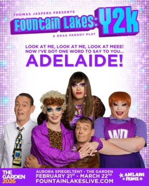 Art Simone Instagram - ADELAIDE! We’re coming back with our brand new show Fountain Lakes: Y2k, and this time we’re going to be in the ever effluent Garden Of Unearthly Delights!
Grab your butterfly clips and low-rise bumpsters, hornbags, because we’re doing the prequel that nobody asked for but everybody is going to go sick for.
Will Kath find her dream spunk rat? Will Kim go through with her connubials? Will Sharon score a midnight pash before the millennium bug hits? All will be answered in this hilarious camp comedy parody.
Fountain Lakes In Lockdown sold out everywhere it went – grab a ticket to the South Australian premier of Fountain Lakes: Y2k before it does too!
Tightarse? Grab a preview ticket for only $50 before they all sell out!