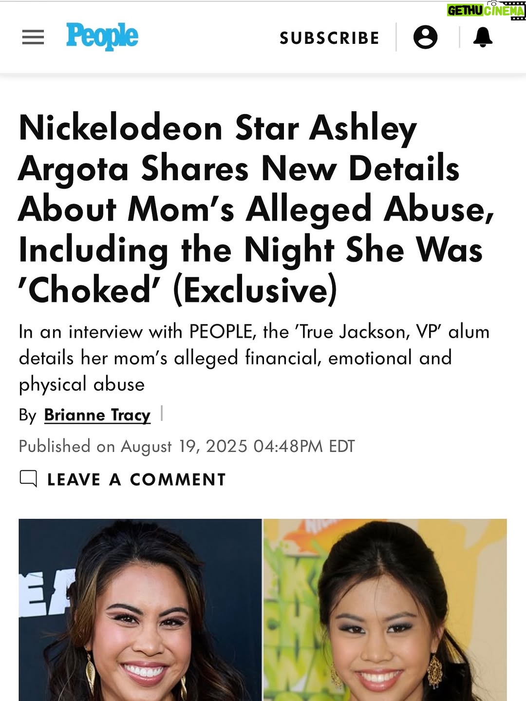 Ashley Argota - 15.6K Likes - Telling my story is genuinely one of the scariest things I have ever done. It is one with so much history behind it and so much more trauma and stories than I could ever tell anyone in an hour. It is a sensitive topic for a lot of reasons, but one where I have never felt like the victim. Thank you to @brianne_tracy at @people for taking such incredible care of my story. I really appreciate it. 

If you have gone through something similar— with a family member, partner, friend— please know that you are not alone and I am sending you all my love. 

Special shoutout to the hubs @micktorres for helping heal my heart through the years. To @peteravogt and everyone who made sure I was safe through that entire year I left home. To @marissajaretwinokur for being my surrogate mom/sistah/fairy godmother all these years. And to my son, who shows me every day what true, unconditional love is. ❤️