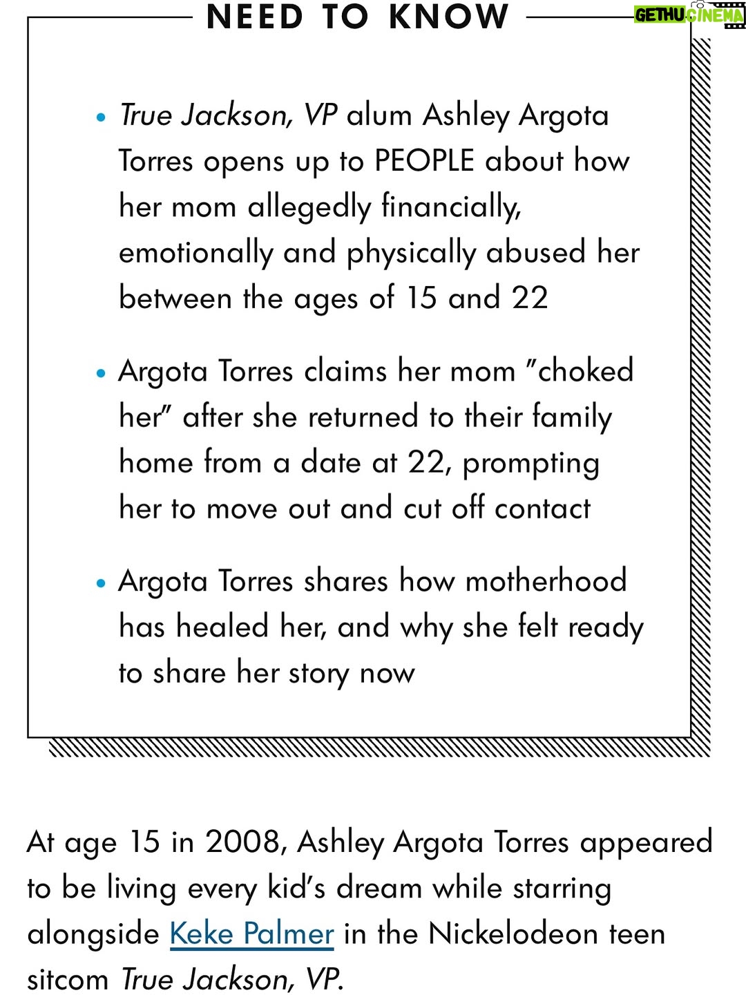 Ashley Argota - 15.6K Likes - Telling my story is genuinely one of the scariest things I have ever done. It is one with so much history behind it and so much more trauma and stories than I could ever tell anyone in an hour. It is a sensitive topic for a lot of reasons, but one where I have never felt like the victim. Thank you to @brianne_tracy at @people for taking such incredible care of my story. I really appreciate it. 

If you have gone through something similar— with a family member, partner, friend— please know that you are not alone and I am sending you all my love. 

Special shoutout to the hubs @micktorres for helping heal my heart through the years. To @peteravogt and everyone who made sure I was safe through that entire year I left home. To @marissajaretwinokur for being my surrogate mom/sistah/fairy godmother all these years. And to my son, who shows me every day what true, unconditional love is. ❤️