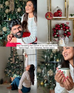 Ashmitha Instagram - Why I celebrate Christmas? Swipe—each photo tells a part of why🎄✨
( Christmas , celebration , telugu , Telugu actress , Ashtrixx , seasons greetings )