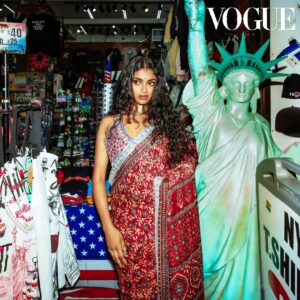Avantika Vandanapu Instagram - Thank you @voguemagazine for covering the Diwali of my dreams in the city of dreams !! ❤️❤️ Ahh!! @chrisjallaire your words were so thoughtful 🥺
The biggest honor to feature alongside my friends as we ran across the streets of NYC in our saris :)
@patelneerja @karanbrar @manishdayal @maxwellsocial - wouldn’t have been possible to host this Diwali without your support !! Forever grateful!
Photography: @danirosecase
Makeup: @kylesheehanmakeup
Saree: @anitadongre
Jewelry: @anitadongre
Drapist: @aieslovesdetails