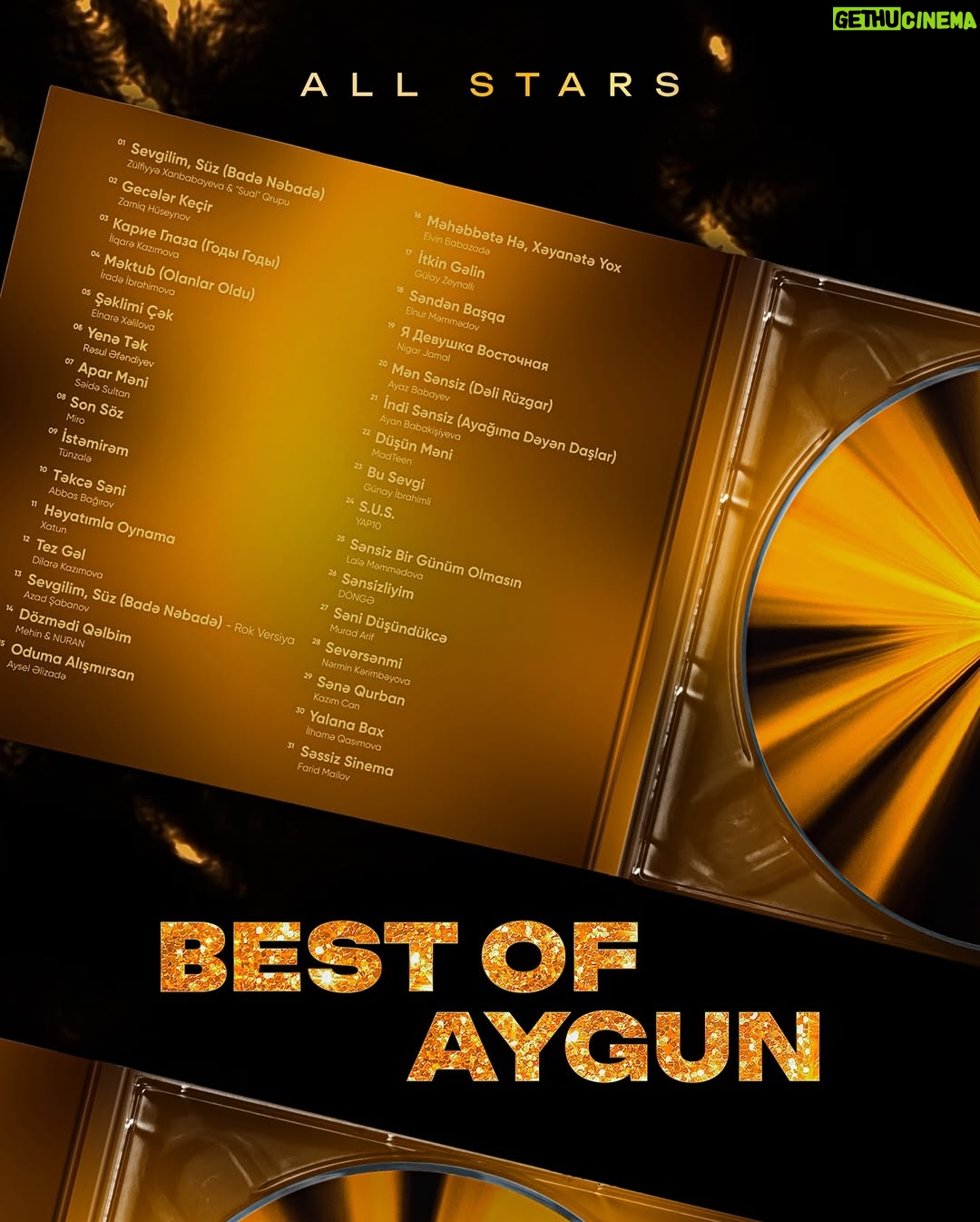 Aygün Kazımova - 6.9K Likes - BEST OF AYGUN - ALL STARS 
(Tribute Album) 

03.10.2025 ONLINE!