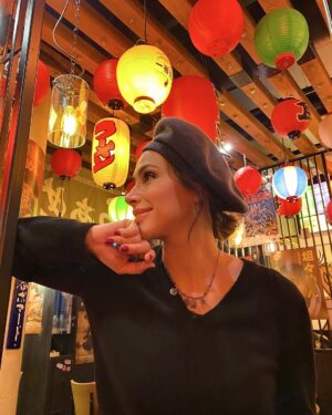 Begüm Birgören Instagram - Red lights, lucky cats, and a taste of Japan . 🇯🇵🍜