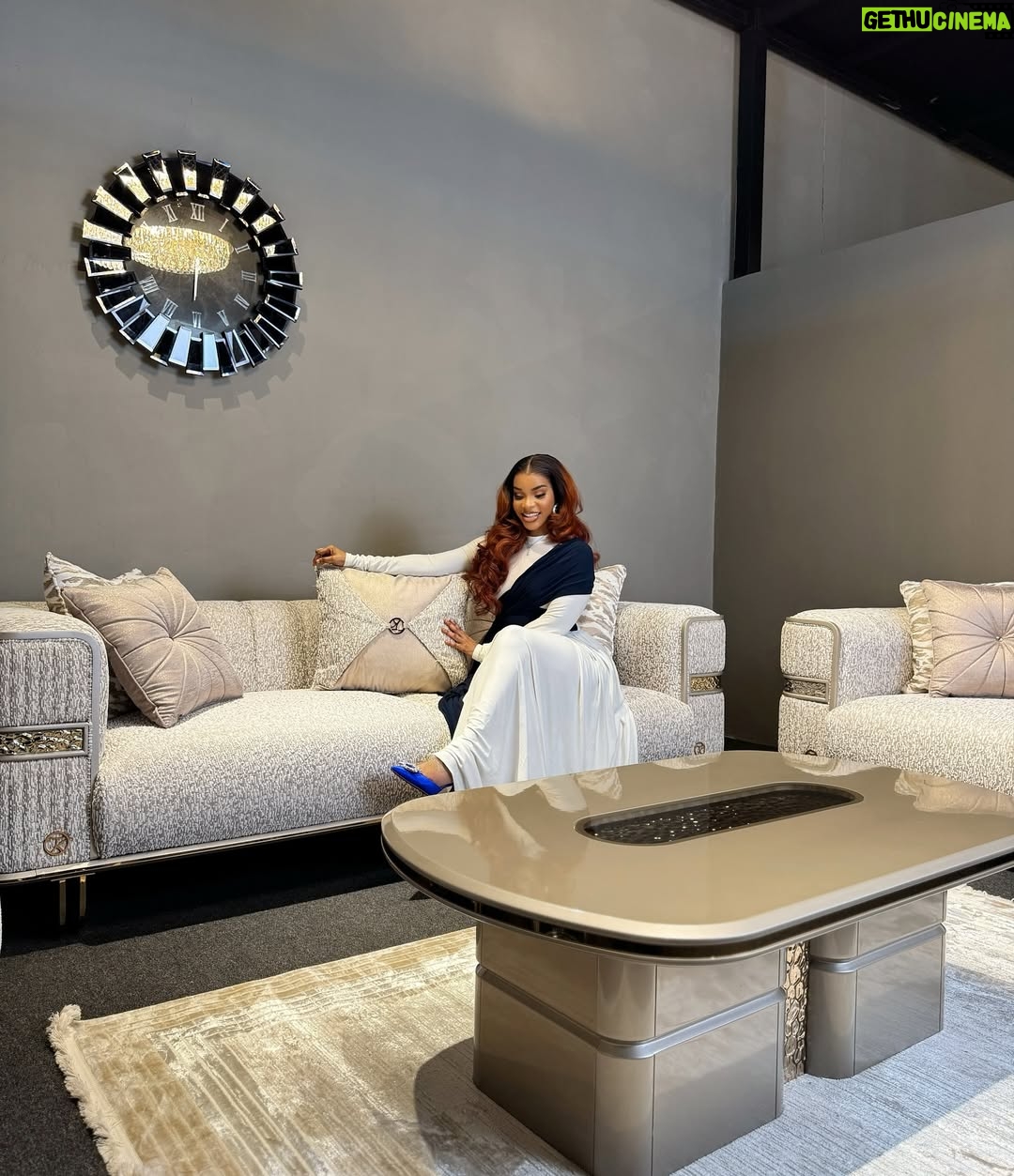 Benedicta Gafah - 37K Likes - A gentle sprinkle of the Lord’s goodness, seated elegantly on this premium sofa set from @exenfurnituregh. 🌻✨
.
.