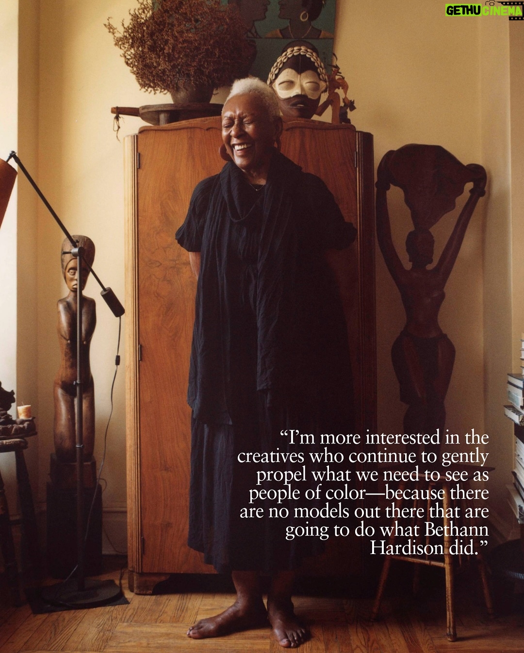 Bethann Hardison - 4.6K Likes - “We’re all students of Bethann Hardison,” says Tyson Beckford in ‘Invisible Beauty,’ the 2023 memoir-in-film of the soon-to-be 83-year-old materfamilias of American fashion.

Beckford is of course known as the rare male model to have ascended to household name status. Hardison helped put him on the map—like she did with Veronica Webb, Kimora Lee Simmons, and a generation of faces that made their way onto runways, magazine pages, and TV screens—a few years after founding her modeling agency in 1984. The Bethann Management era followed two decades of history-making moments for the New York native, from being discovered by the streetwear savant Willi Smith when she was but a Garment District showroom assistant to walking in Stephen Burrows’s Battle of Versailles face-off in 1973. It also ushered in a whole new chapter of her life dedicated to holding the fashion industry accountable for maintaining the strides in racial diversity it had made, ever so incrementally. Hardison’s Black Girls Coalition, founded in 1988 with Iman and brought back in 2014 as runway diversity waned, empowered dozens of models of color to not only speak out but stand behind each other, denouncing racism in ad campaigns as much as they rallied around homelessness in the industry. An initiative as rhizomatic as the BGC is a unicorn in a modeling industry that has become as splintered as it is self-centered. These days, Hardison is as invested in the forces shaping fashion from behind the scenes—like Polo Ralph Lauren’s James Jeter or stylist Carlos Nazario—as she is in the front row. But she’s never short on opinions about the trade she revolutionized time and again.

For our September issue, Hardison sat down with CULTURED’s style editor-at-large, @jasonbolden, to parse the fate of the fashion model.

1 and 7/ Photography by @tom__scanlan
3 and 5/ Photography by Arthur Elgort